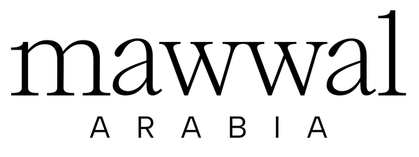 The logo for 'mawwal ARABIA' is displayed in black text against a solid white background.